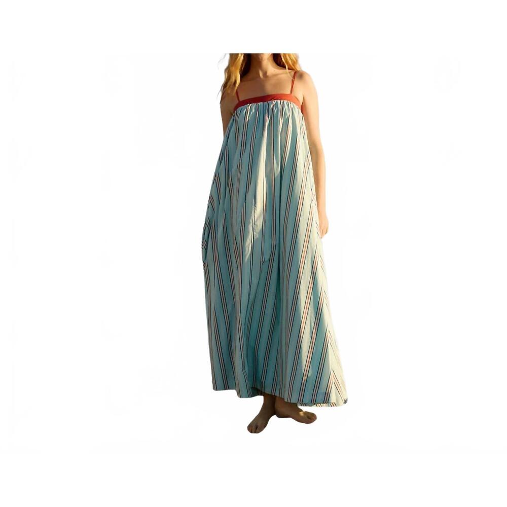 NEW ASTON STUDIO daya maxi dress in cherry stripe